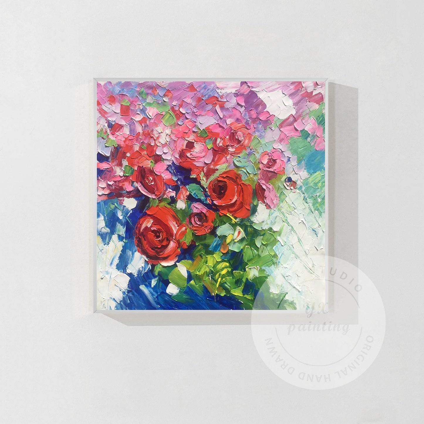 Textured Wildflowers Painting: 3D Floral Canvas Wall Art #10