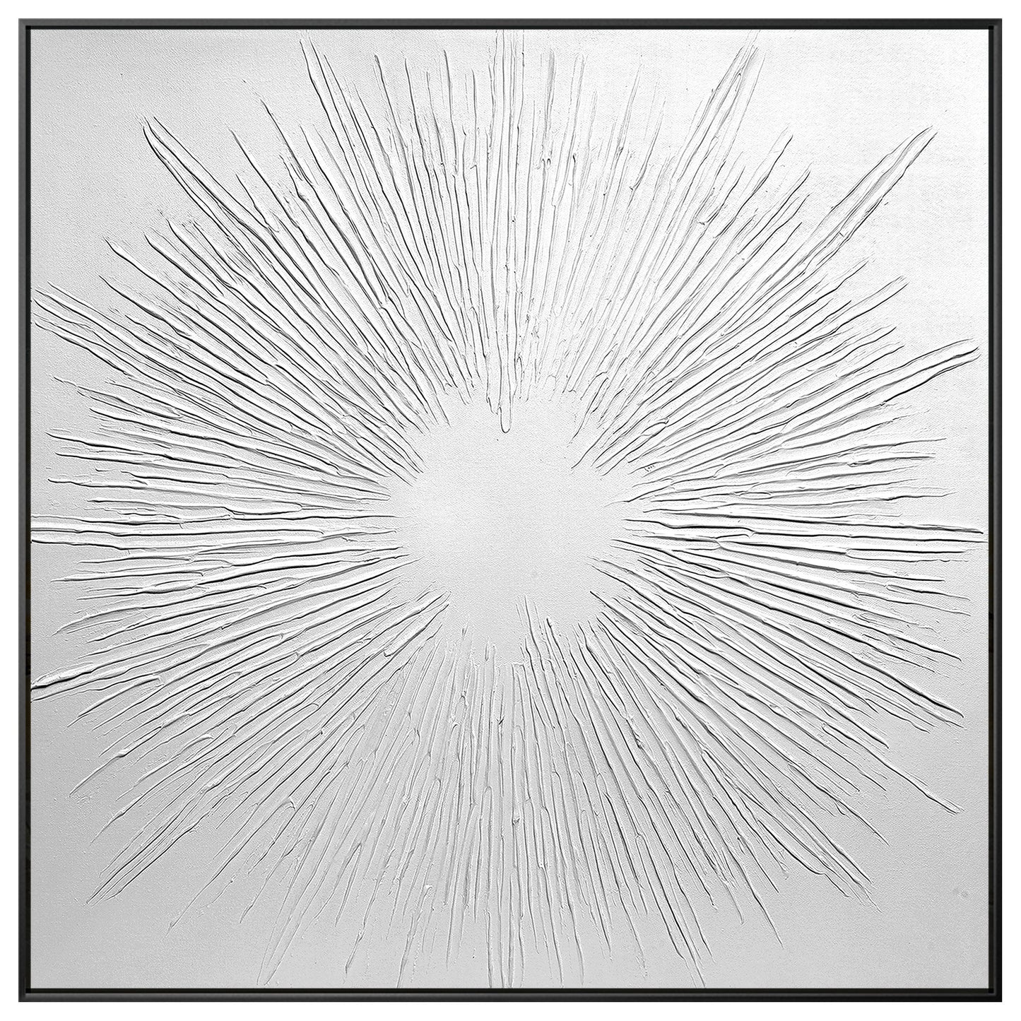 White 3D Texture Wall Art: Minimalist Nordic Painting #10