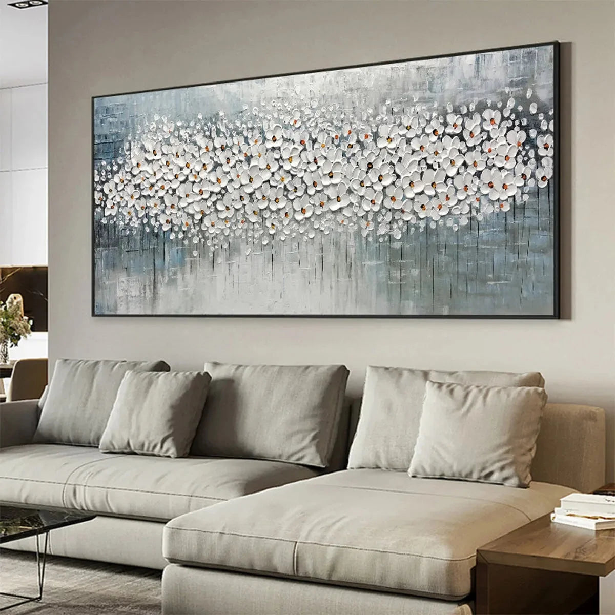 WINTER BLOSSOM | beige palette, original art