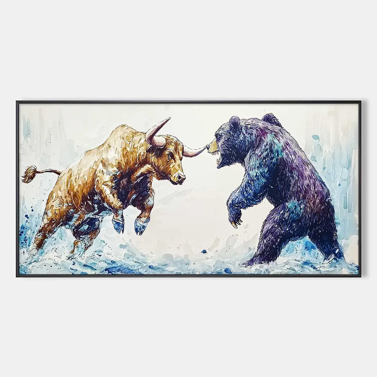Large wall art for a 23-foot living room by UArtShow