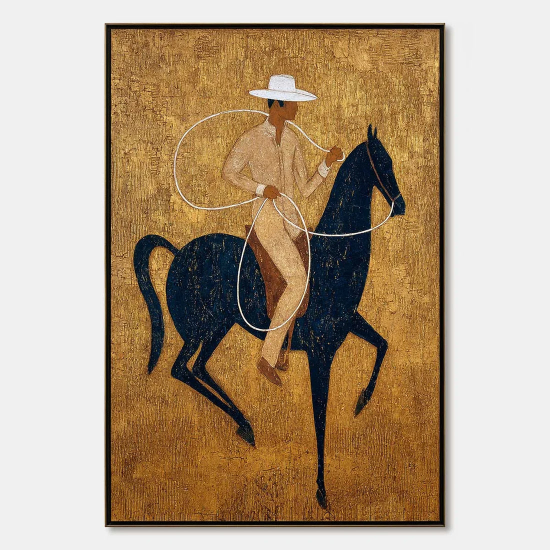 A wabi-sabi horseman, and why the gold stays put