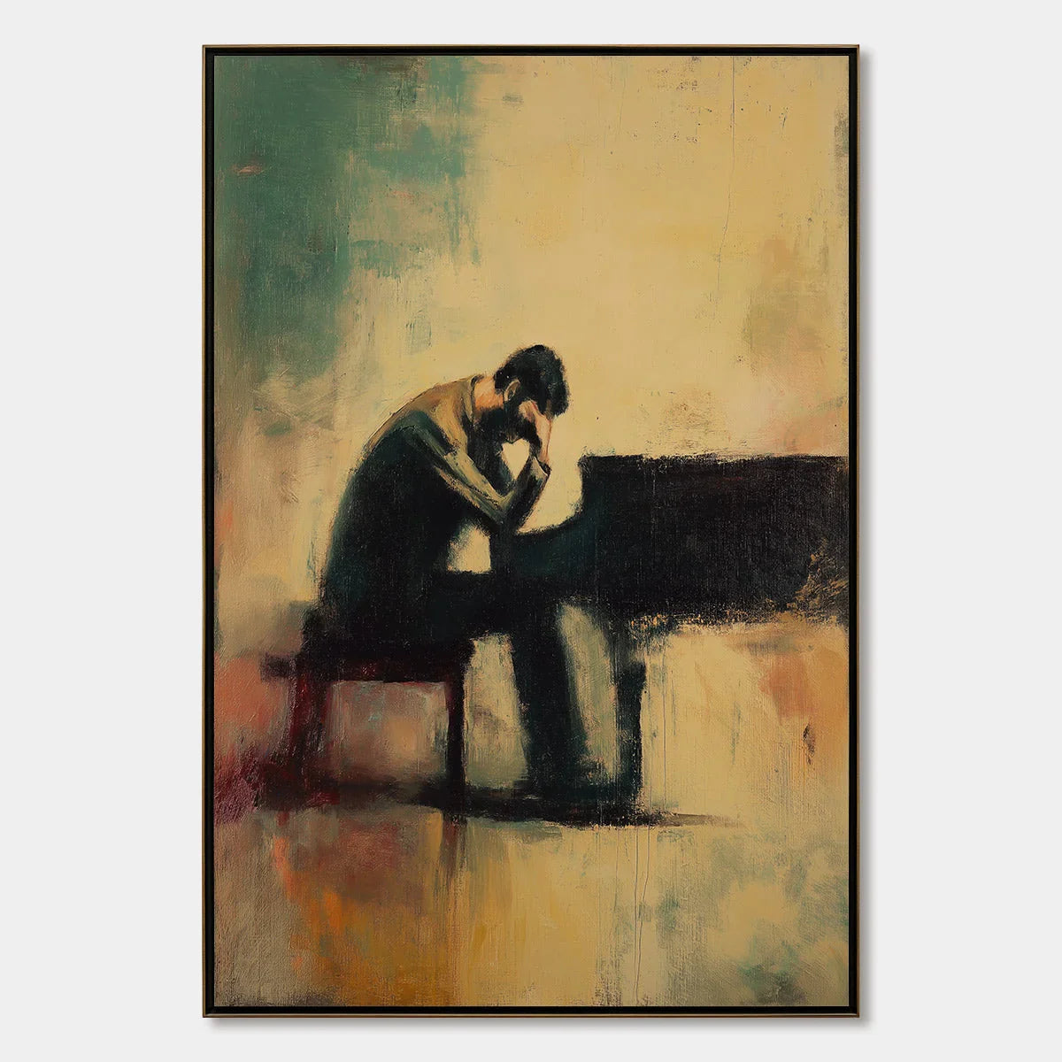 A figure at a piano, and why the room matters