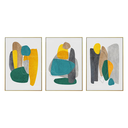 3 piezas de arte de pared Arte geométrico abstracto Yxpainting Pintura acrílica  #6