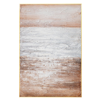 3D Textured Abstract Painting: Wabi Sabi Framed Canvas Wall Art #8