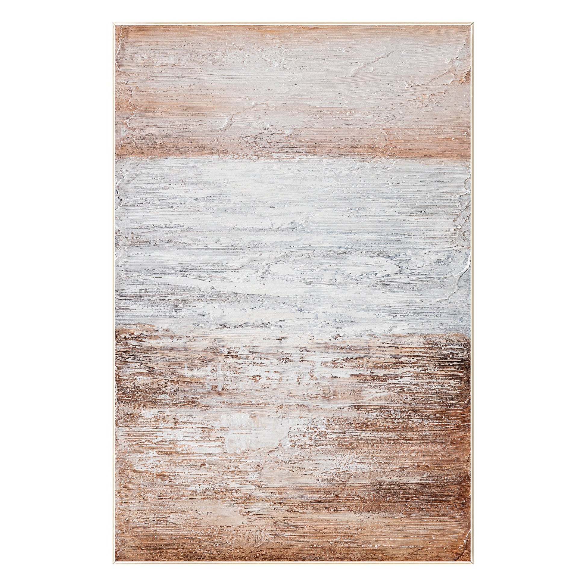 3D Textured Abstract Painting: Wabi Sabi Framed Canvas Wall Art #9
