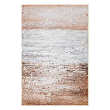 3D Textured Abstract Painting: Wabi Sabi Framed Canvas Wall Art #9