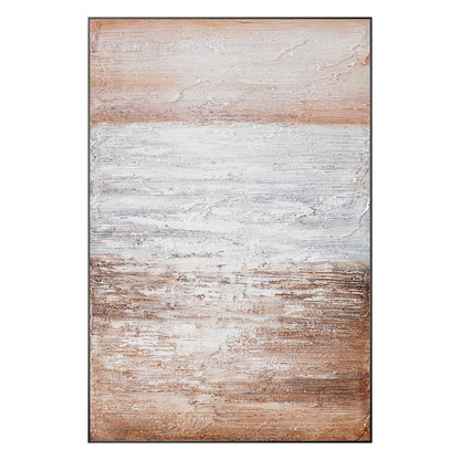 3D Textured Abstract Painting: Wabi Sabi Framed Canvas Wall Art #10