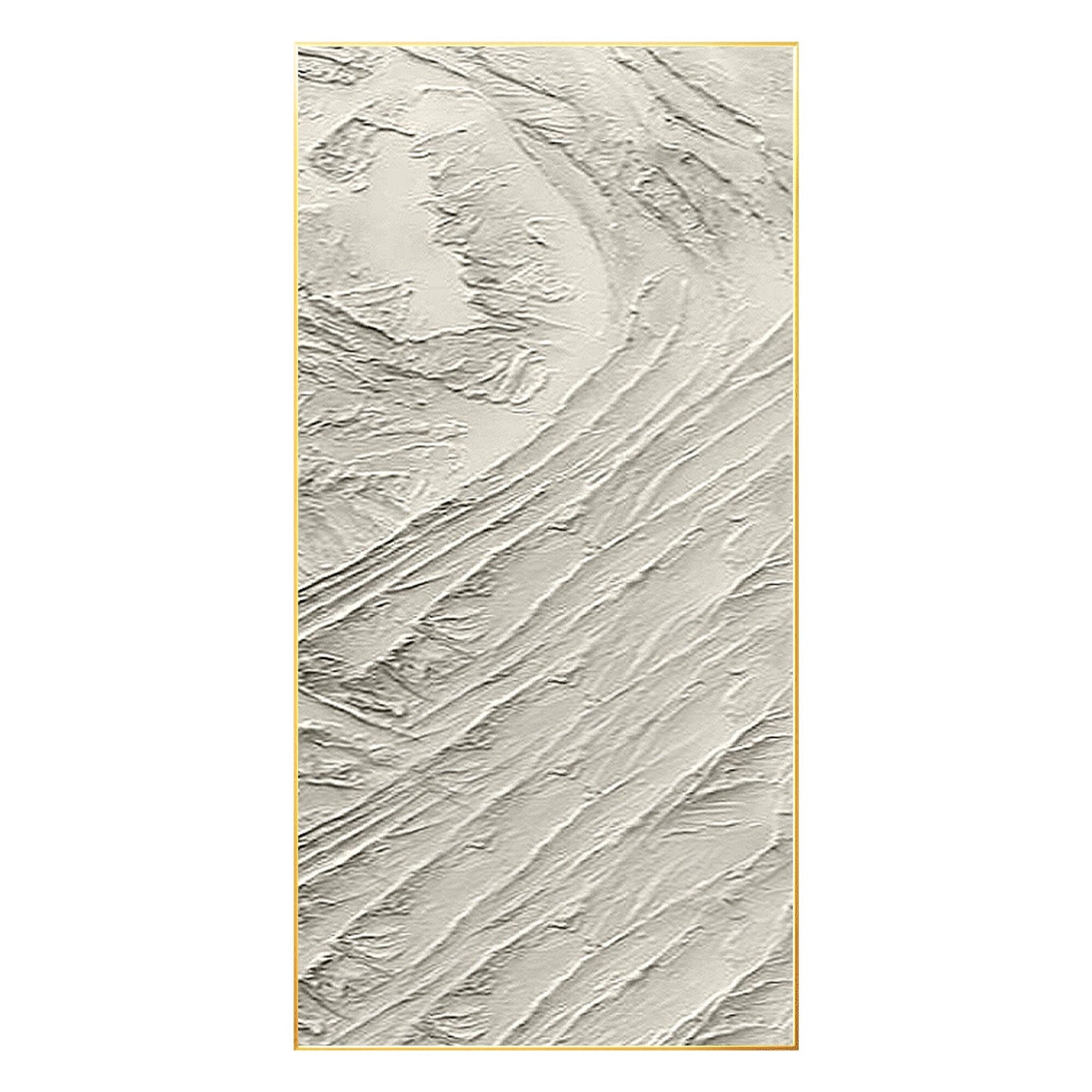3D Textured Cream Beige Painting: Minimalist Canvas Wall Art #5
