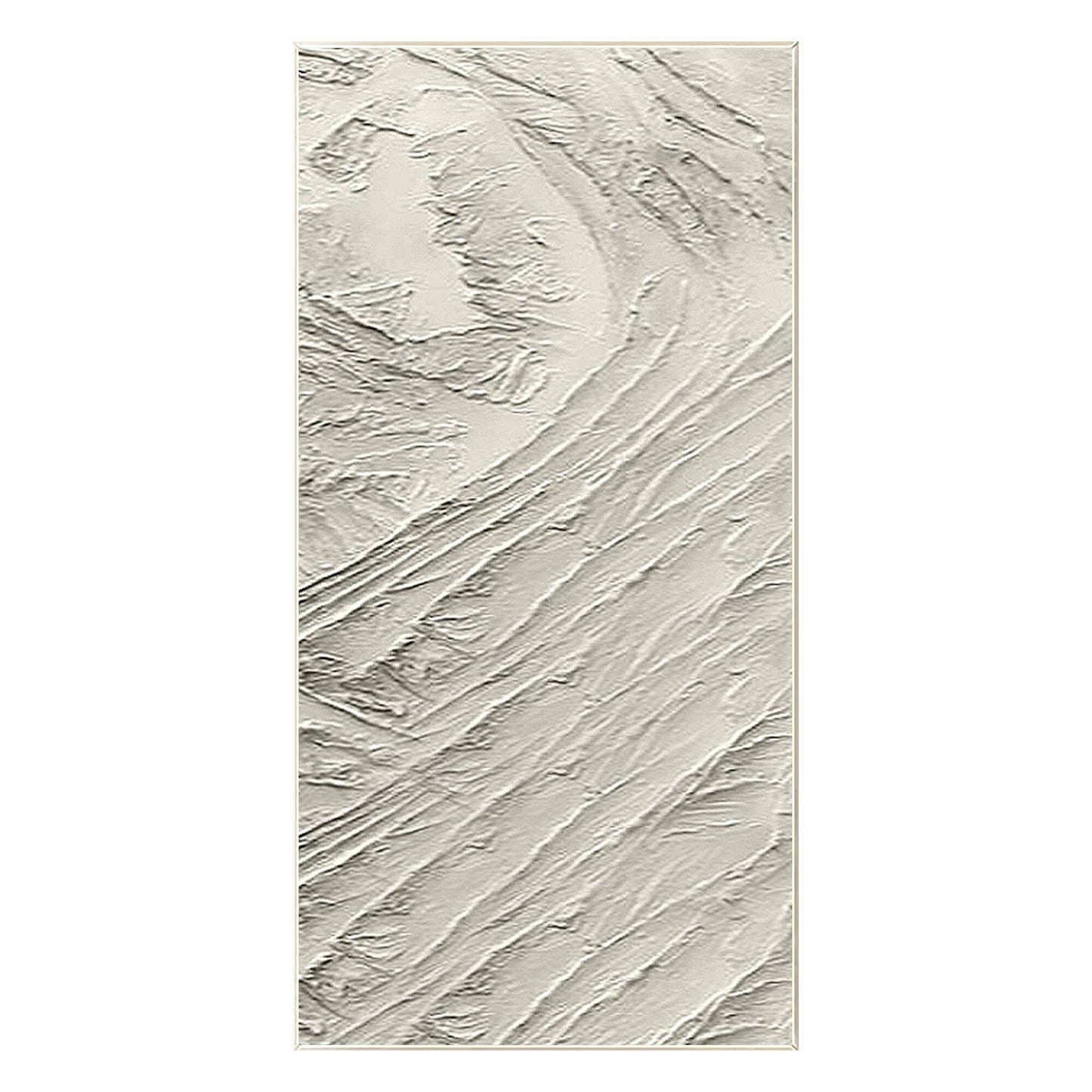3D Textured Cream Beige Painting: Minimalist Canvas Wall Art #6