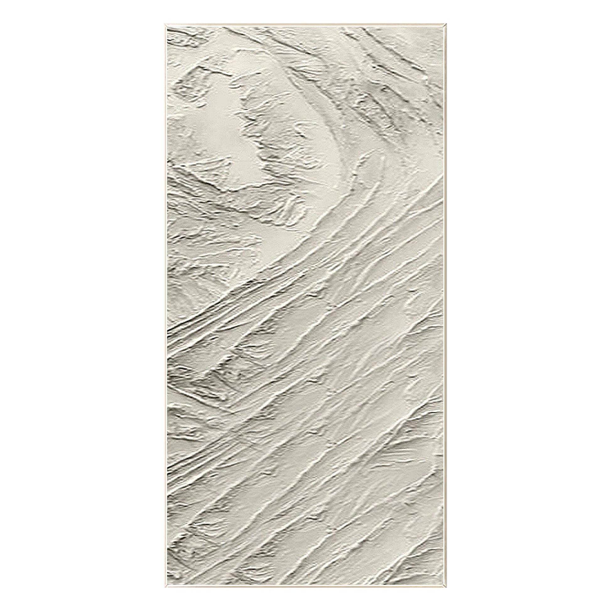 3D Textured Cream Beige Painting: Minimalist Canvas Wall Art #6