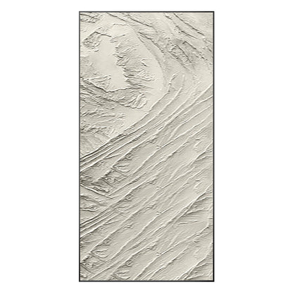 3D Textured Cream Beige Painting: Minimalist Canvas Wall Art #7