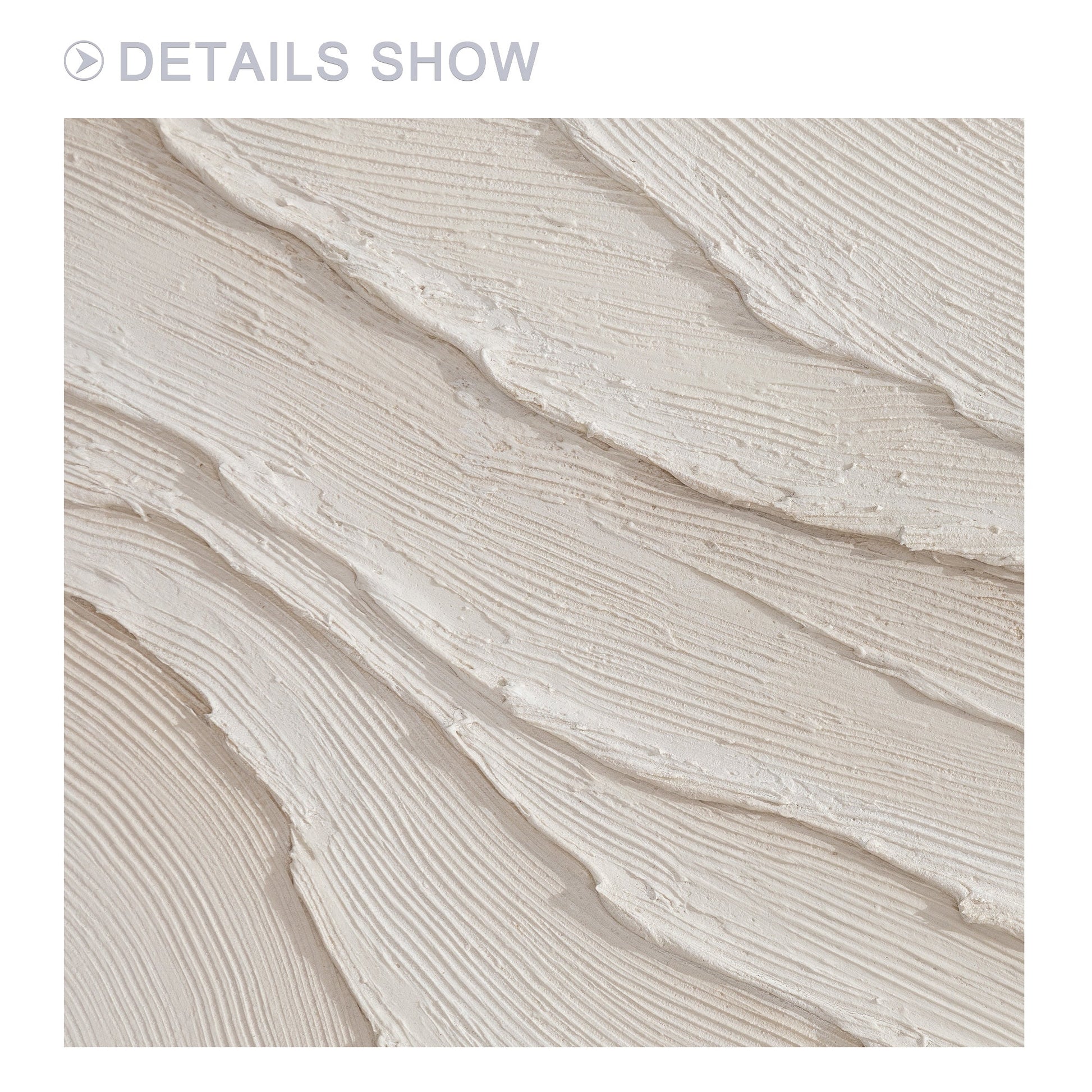 3D Textured Cream Beige Wall Art, Minimalist Abstract Canvas Painting, Large Neu #3