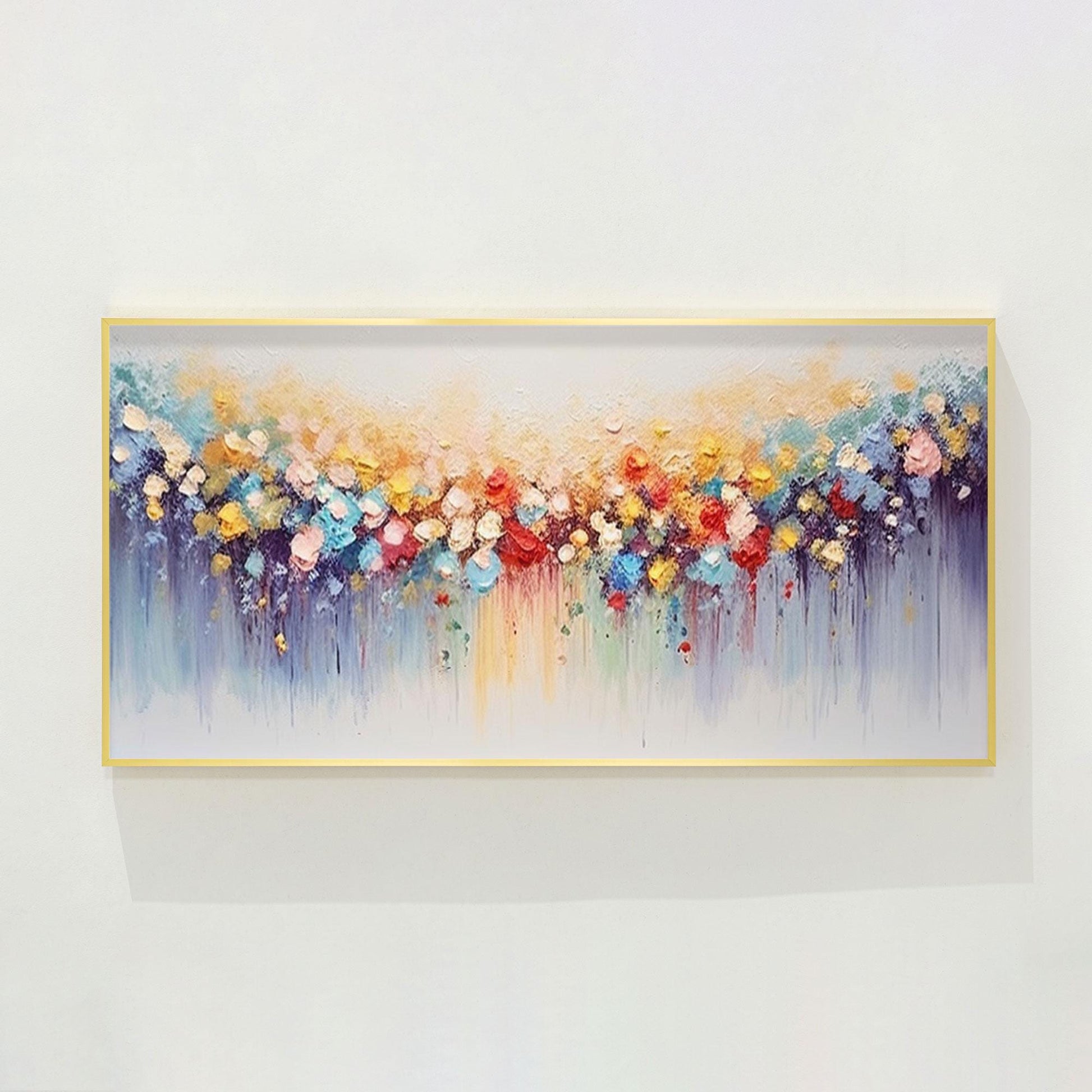 3D Textured Flower Painting: Colorful Abstract Floral Canvas Wall Art #6
