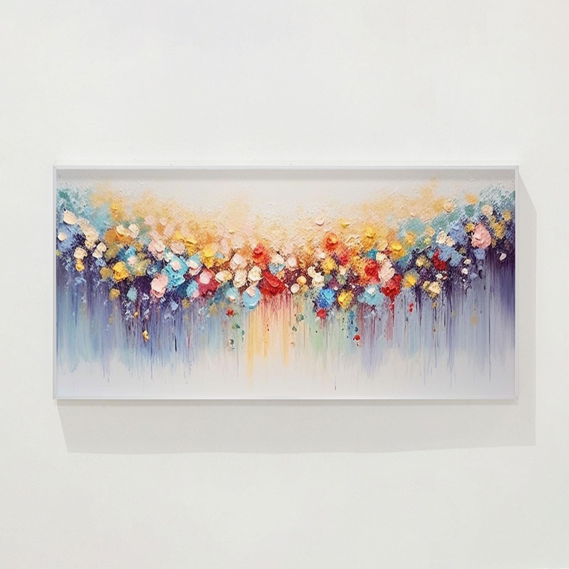 3D Textured Flower Painting: Colorful Abstract Floral Canvas Wall Art #7