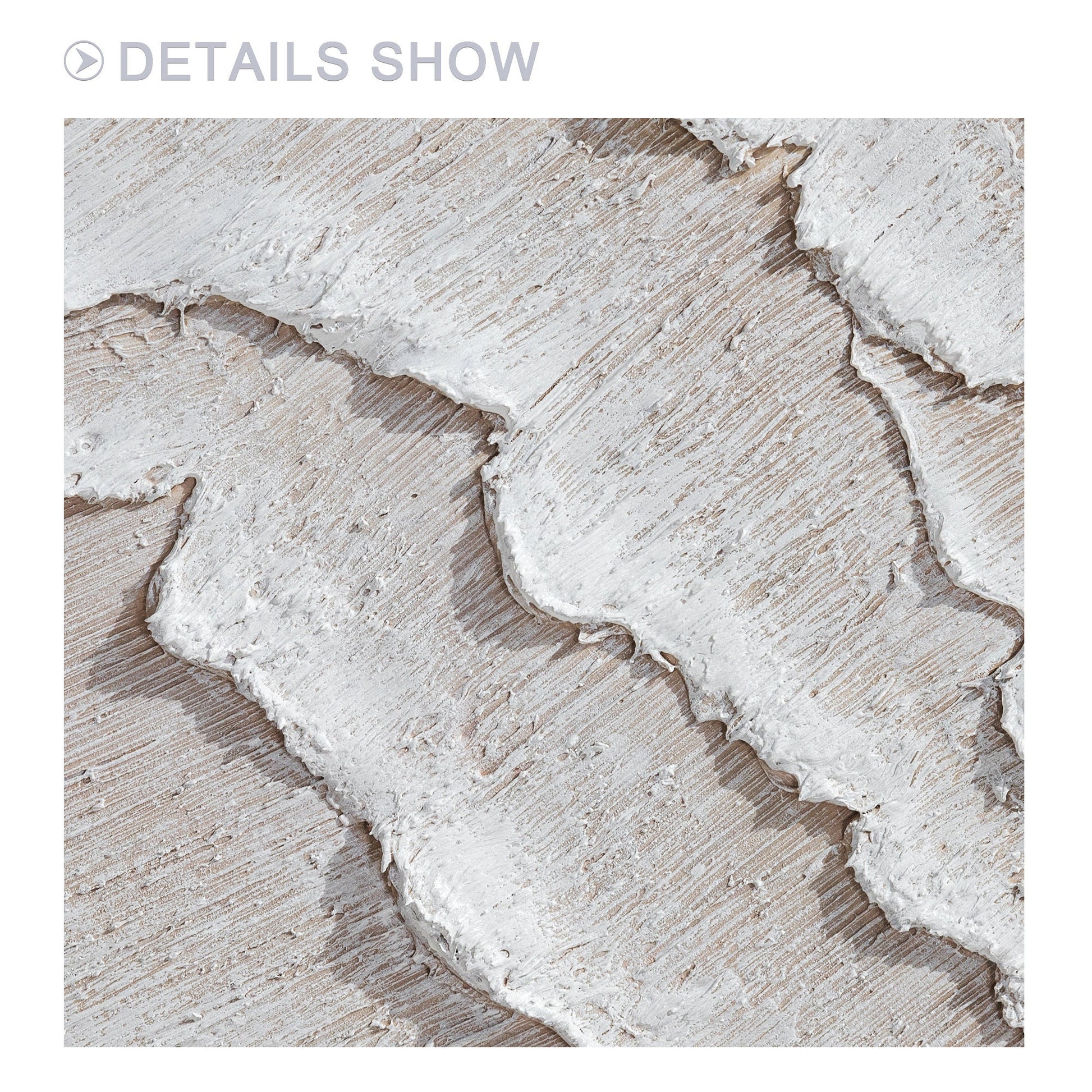 3D Textured Minimalist Painting: Cream Beige Tones, Large Canvas Wall Art #3