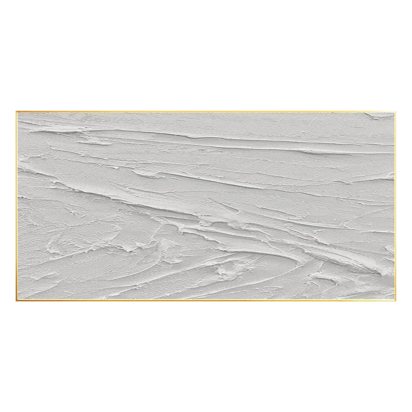 3D White Texture Painting: Minimalist Impasto Abstract Canvas Art #7