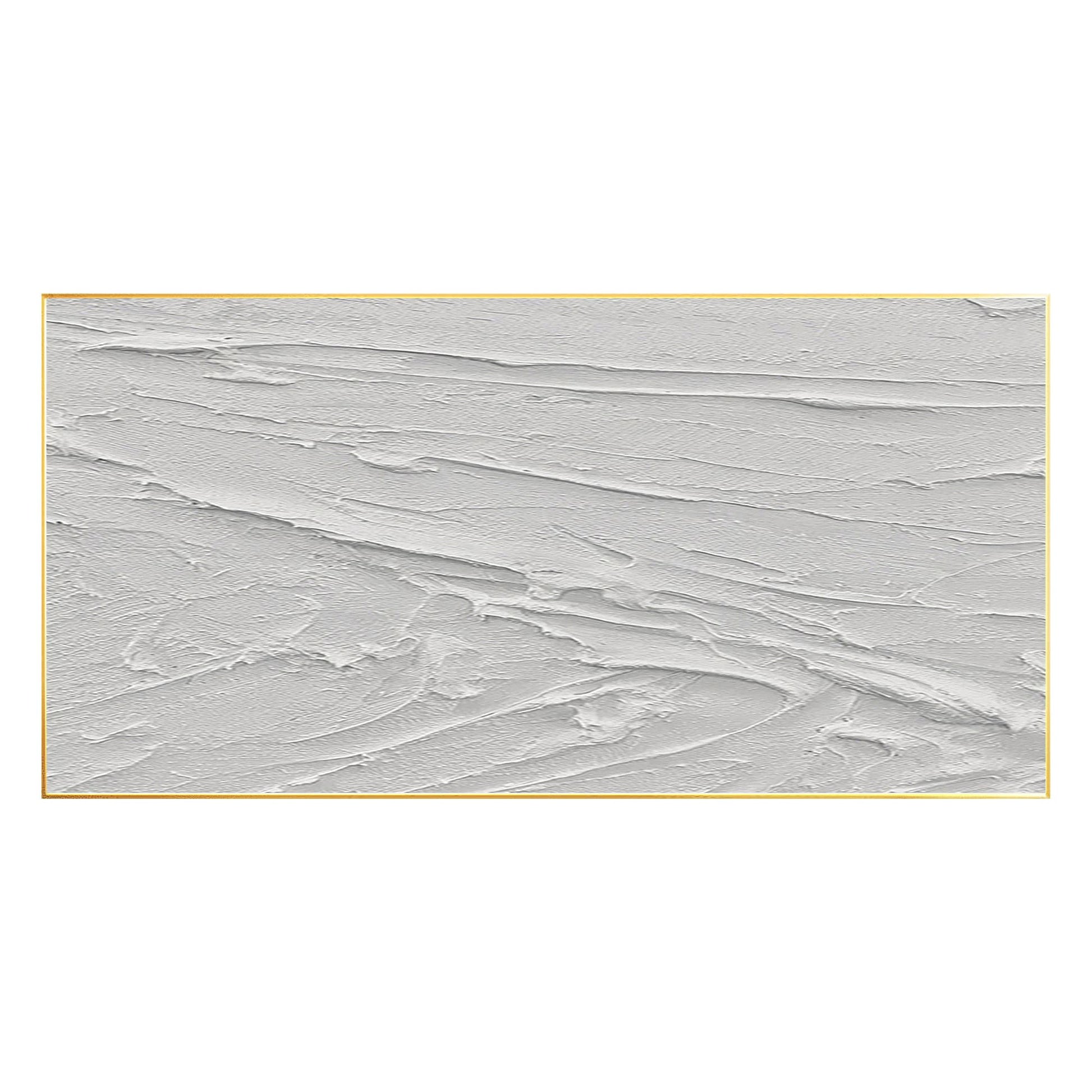 3D White Texture Painting: Minimalist Impasto Abstract Canvas Art #7