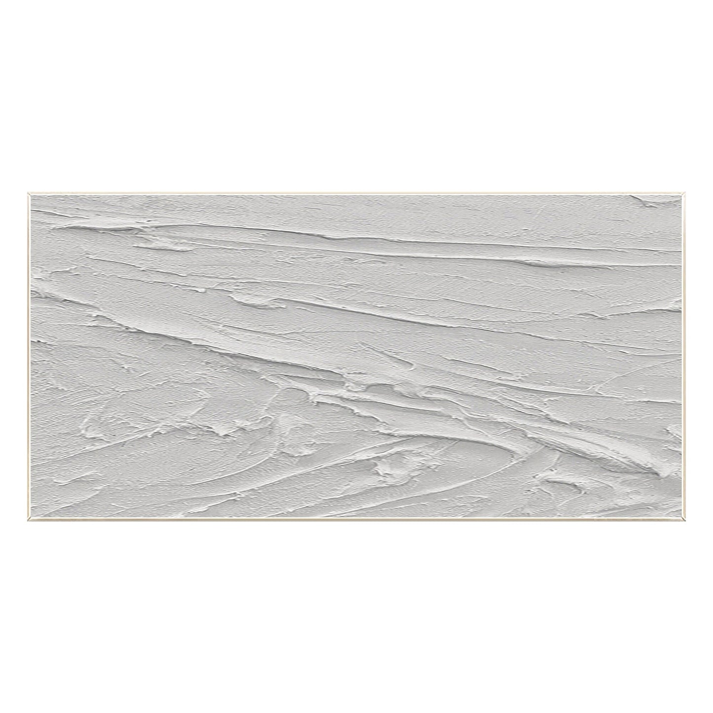 3D White Texture Painting: Minimalist Impasto Abstract Canvas Art #8