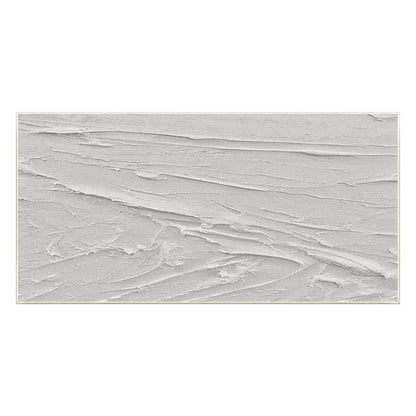 3D White Texture Painting: Minimalist Impasto Abstract Canvas Art #8