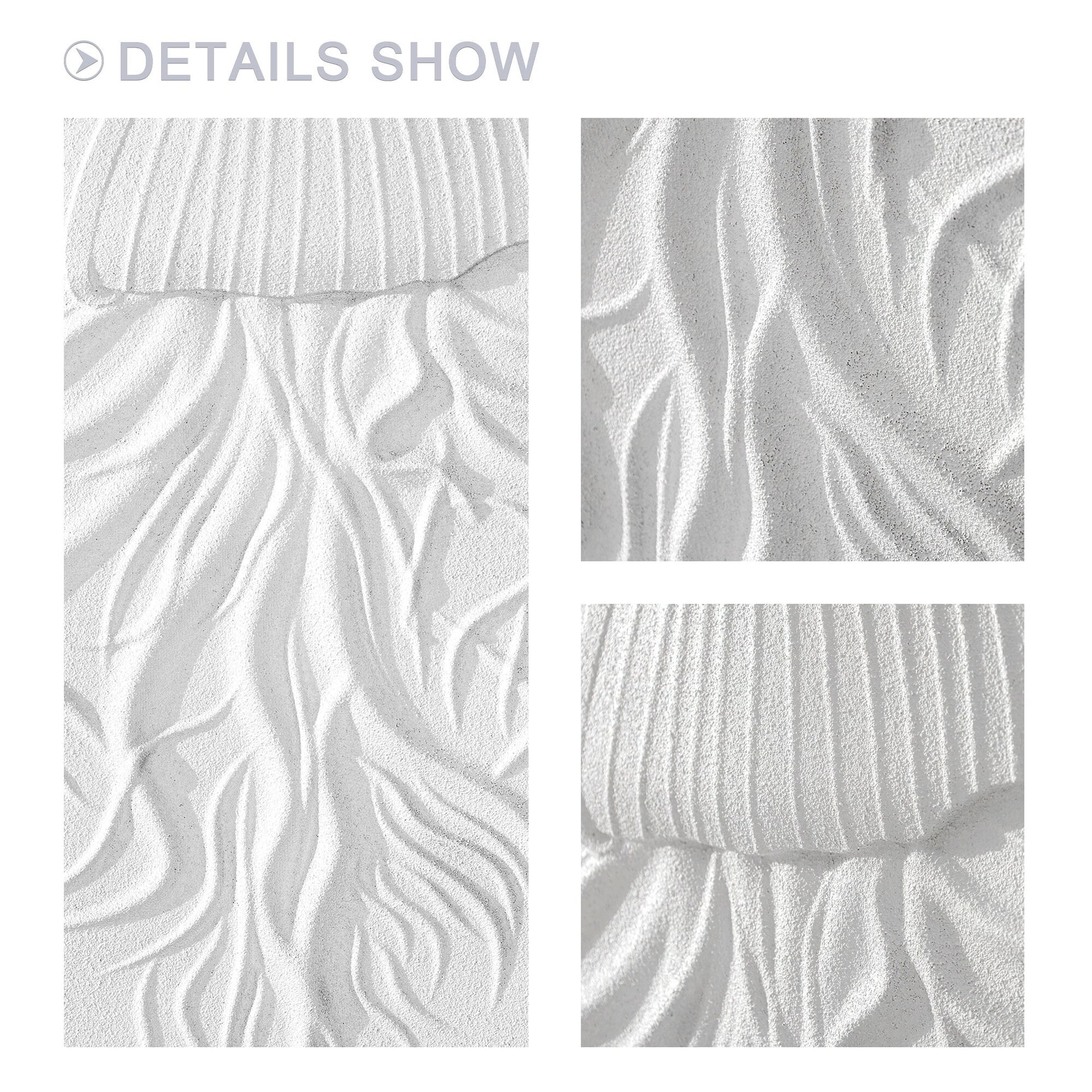 3D Woodcut Jellyfish Wall Art: Minimalist White Texture Painting #3