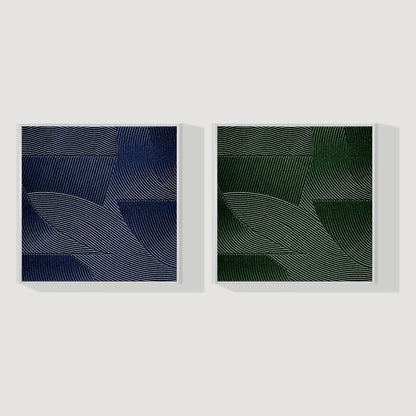 Abstract 3D Textured Painting: Green & Blue Nordic Wall Art, Set of 2 #9