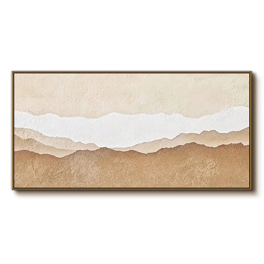 Abstract Desert Landscape Textured Sand Dunes Painting shown as textured wall art with a clear view of the artwork, color palette, and hand-finished canvas surface.