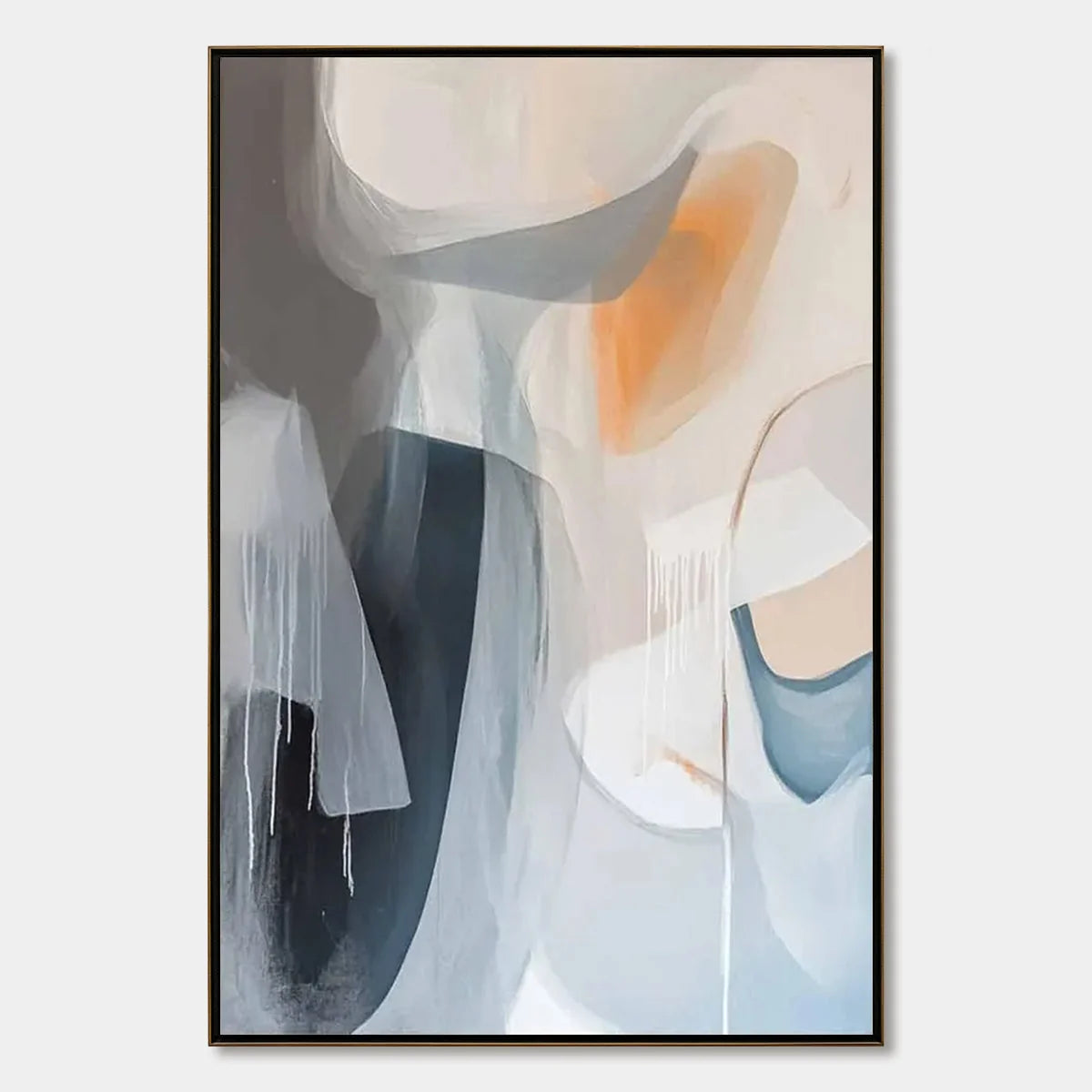 ABSTRACT FLOW: Modern Minimalist Abstract Oil Painting | hanging in living room, Minimalist wall art