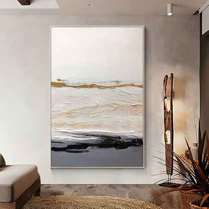 Abstract schilderij met textuur: moderne minimalistische bohomuurkunst #3