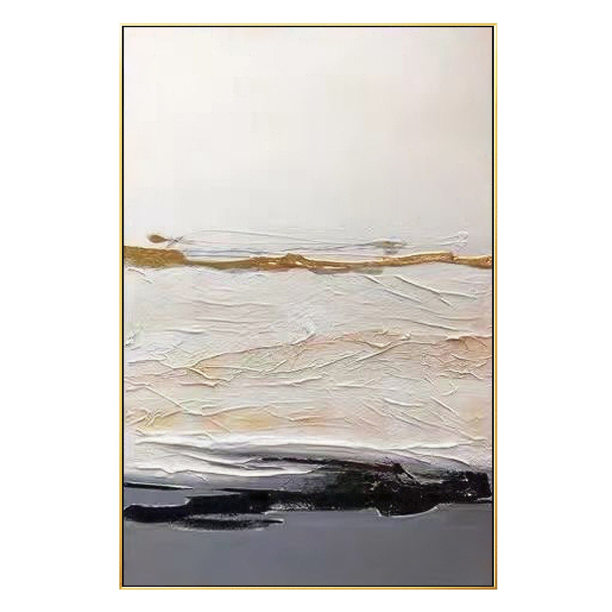 Abstract schilderij met textuur: moderne minimalistische bohomuurkunst #6