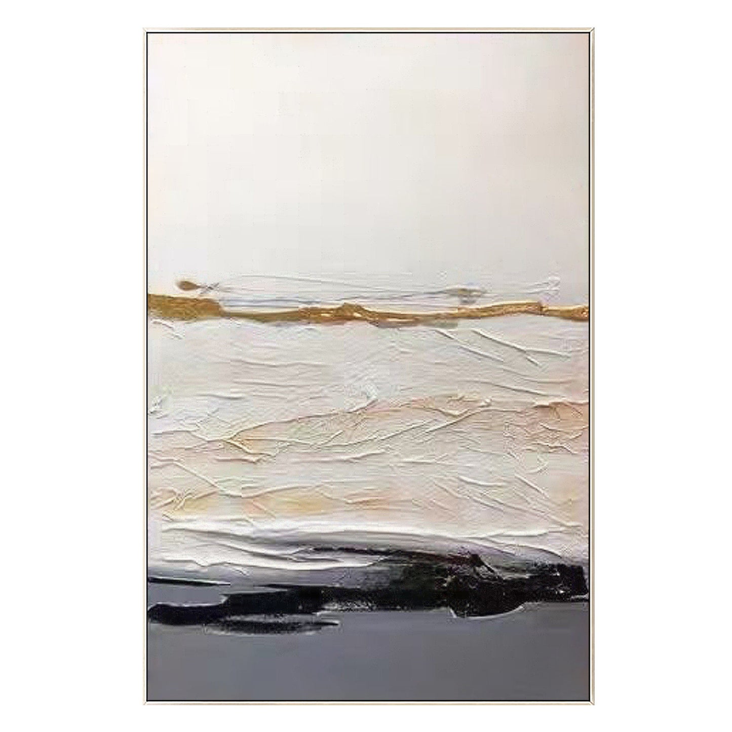 Abstract schilderij met textuur: moderne minimalistische bohomuurkunst #7