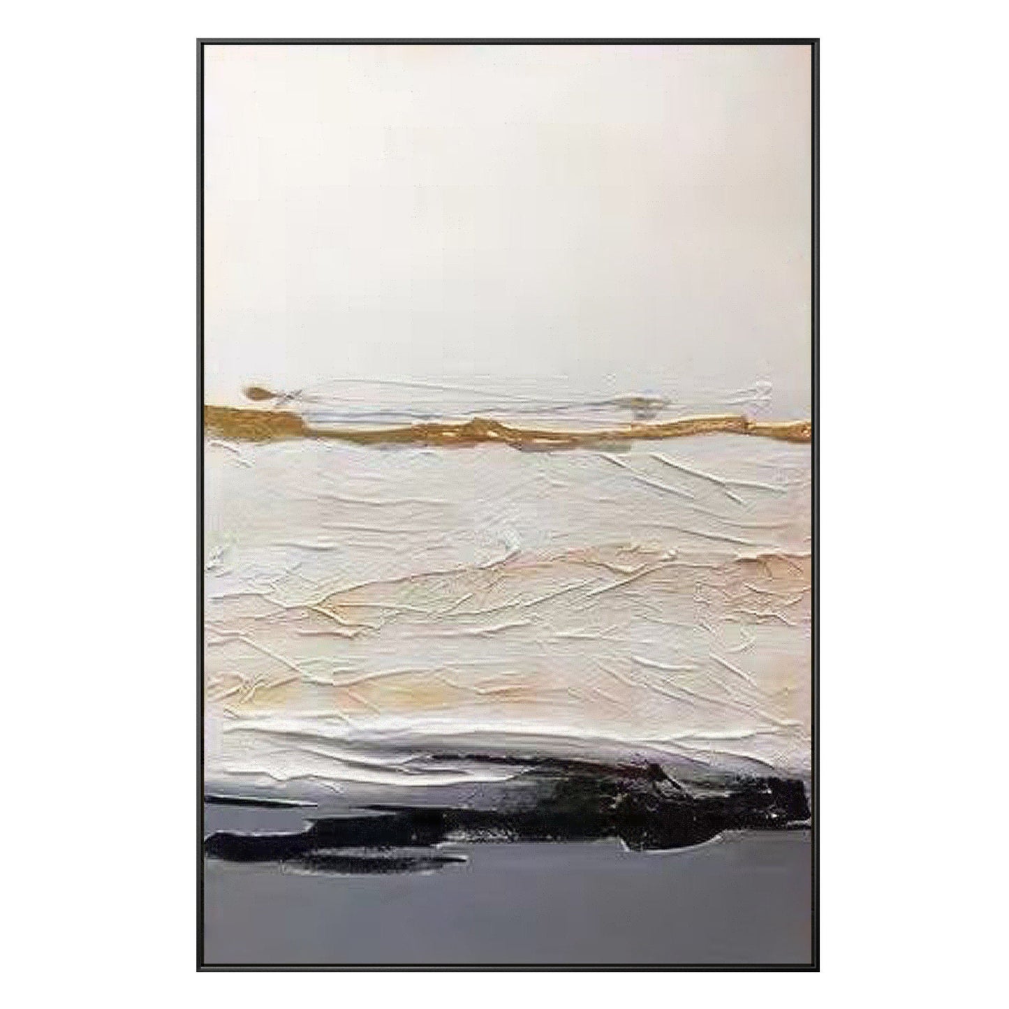 Abstract schilderij met textuur: moderne minimalistische bohomuurkunst #8
