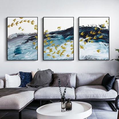 Abstract schilderij set van 3 muurkunst ingelijste muurkunst schilderij op canva #11