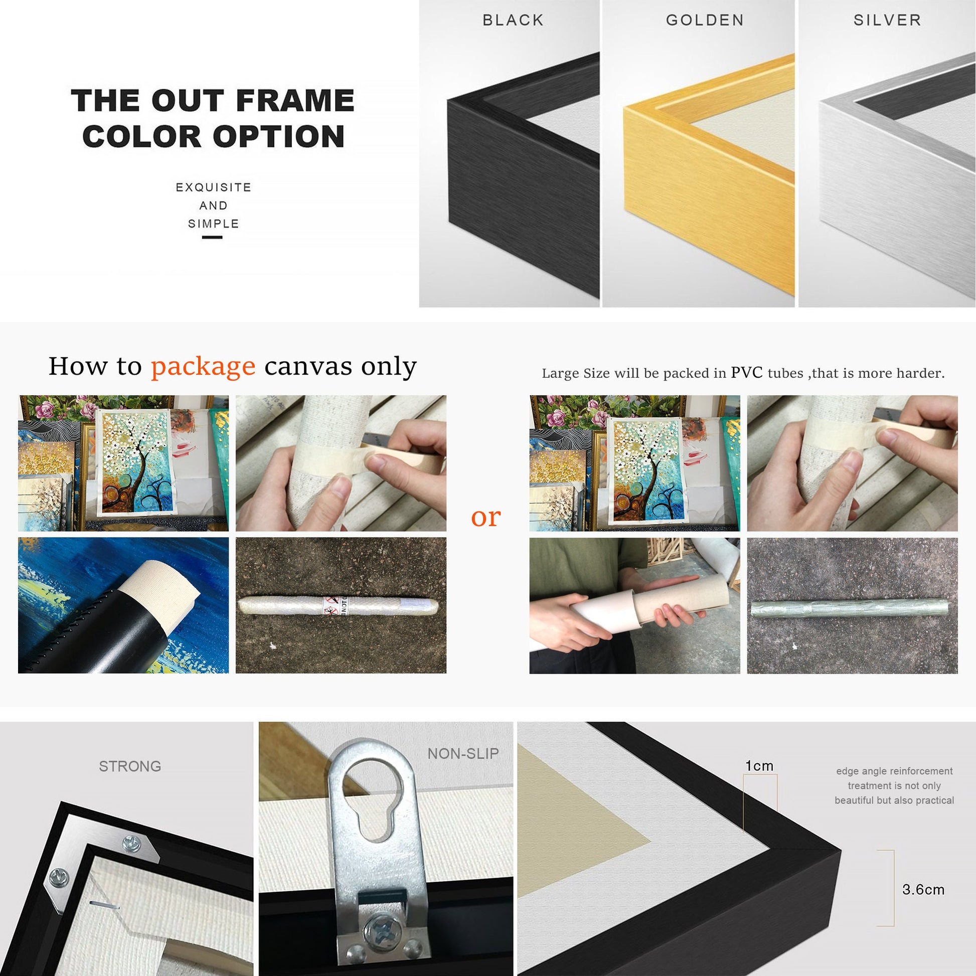 Abstract Swirls Canvas Print Set: Gold & Black Modern Wall Art #9