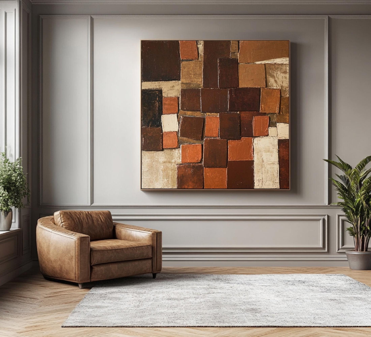 24x24 inch oil painting for living room - image 5 of 8