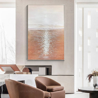 Abstracte zeegezichten schilderijen op canvas moderne muur kunst Boho kunst aan  #11