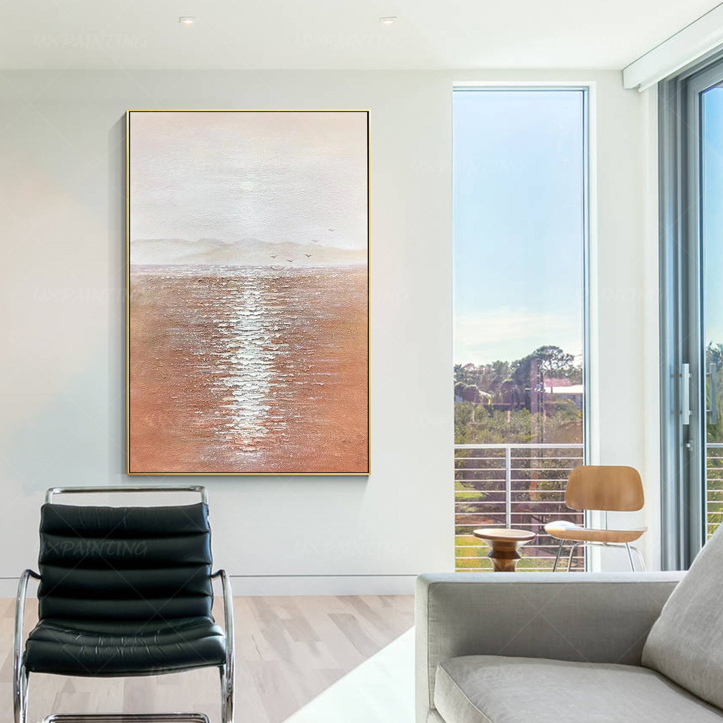 Abstracte zeegezichten schilderijen op canvas moderne muur kunst Boho kunst aan  #5