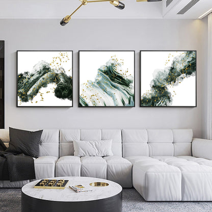 Acrylgietschilderij Ingelijst schilderij wolkschildering Set van 3 muurkunst Abs #1