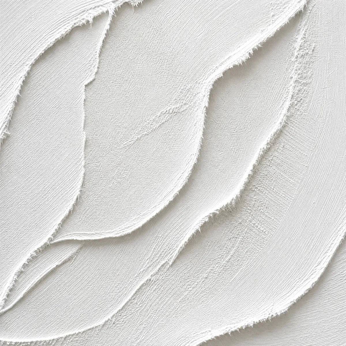 AEGEAN CALM: Minimalist White Textured Wabi Sabi Wall Art Set | rectangular format, hand-painted canvas edge