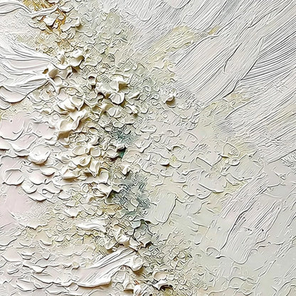 AEGEAN FOAM: Heavily Textured Wabi Sabi Abstract Painting | rolled canvas, ready for custom framing