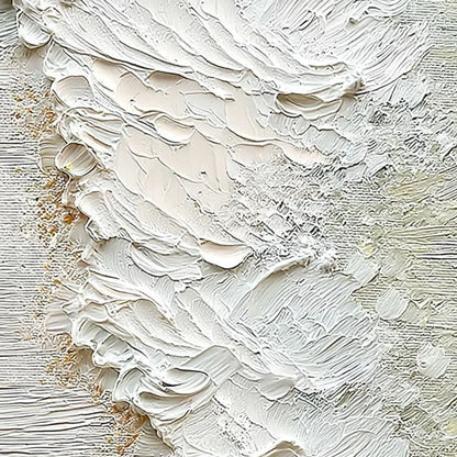 AEGEAN FOAM: Textured Wabi Sabi Abstract Ocean Art | rolled canvas, ready for custom framing