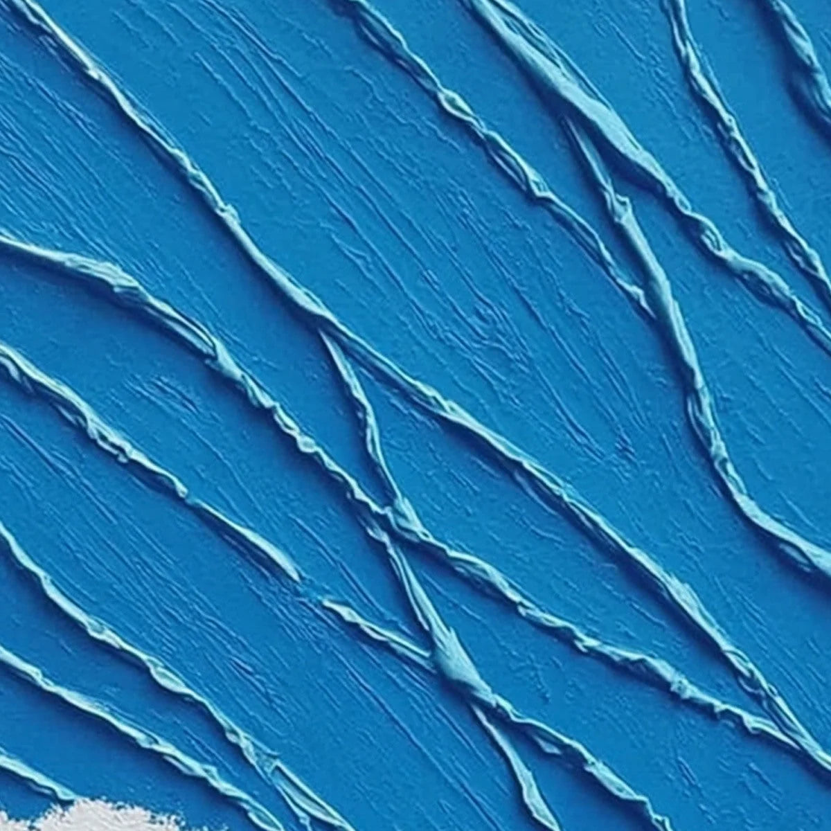 AEGEAN TIDE: Textured Impasto Abstract Seascape Painting | rectangular format, hand-painted canvas edge