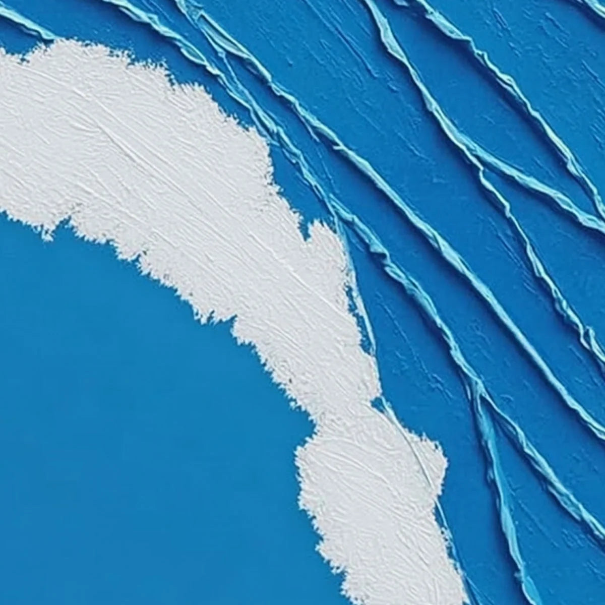 AEGEAN TIDE: Textured Impasto Abstract Seascape Painting | rolled canvas, ready for custom framing