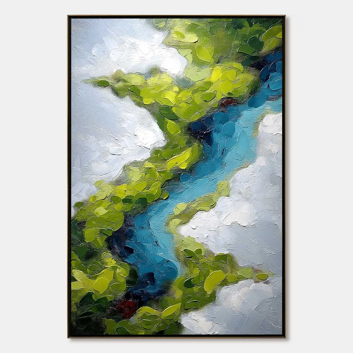 Aerial Reverie impasto painting, hand-painted by UArtShow