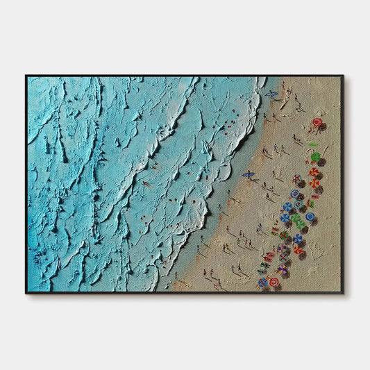 Aerial Vista impasto painting, hand-painted by UArtShow