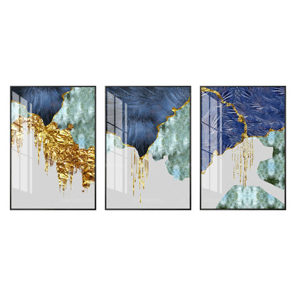 Afdrukbare muurkunst ingelijste muurkunst set van 3 afdrukken geometrische goude #8