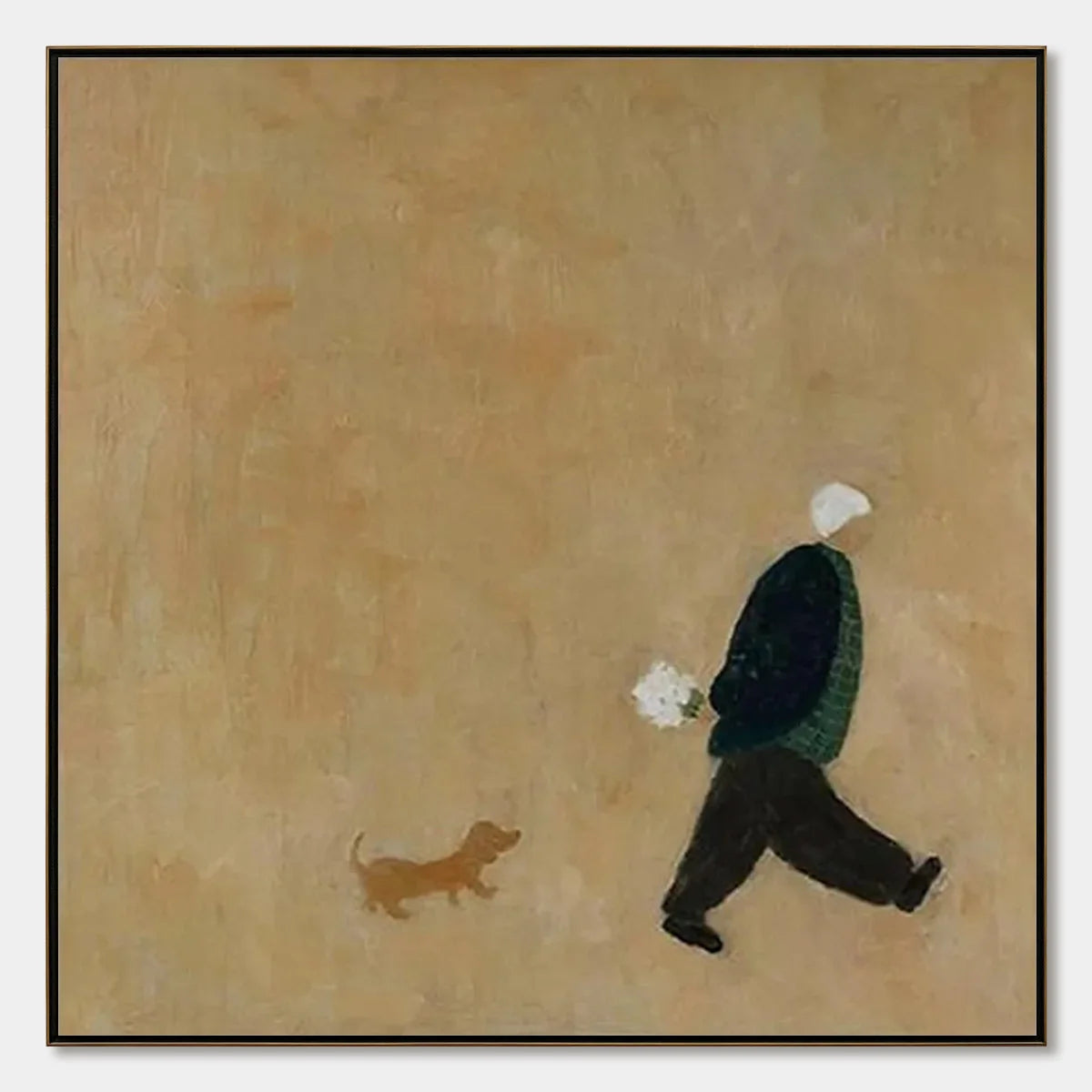 Afternoon Stroll abstract oil painting, hand-painted by UArtShow