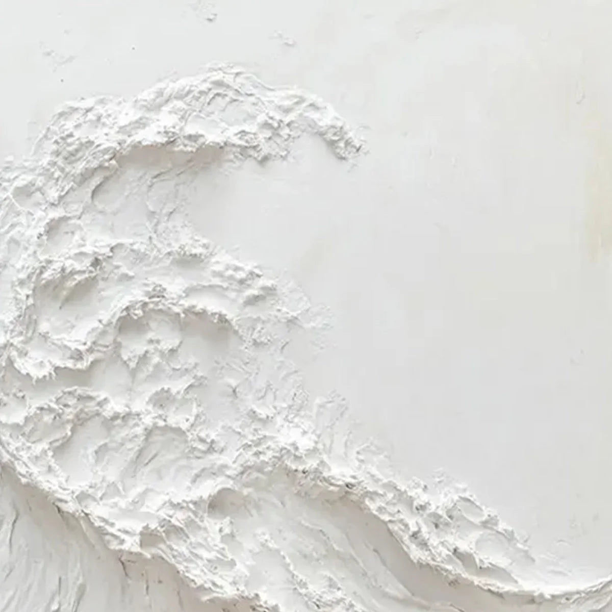 ALABASTER SWELL: Minimalist Textured Coastal Oil Painting | rolled canvas, ready for custom framing