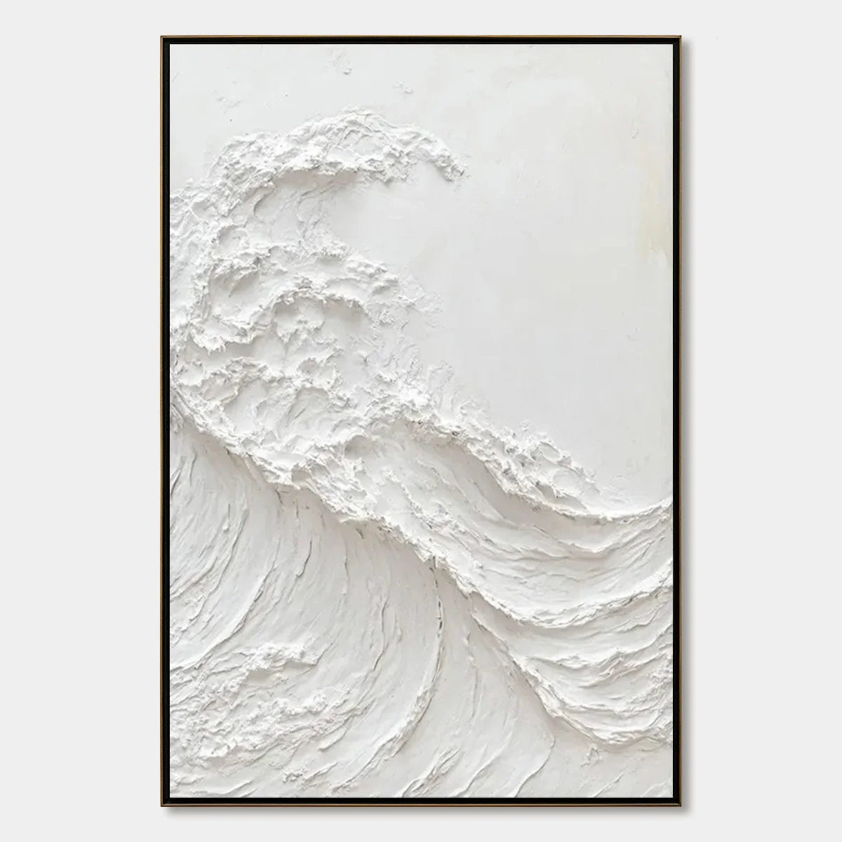 Alabaster Swell impasto painting, hand-painted by UArtShow
