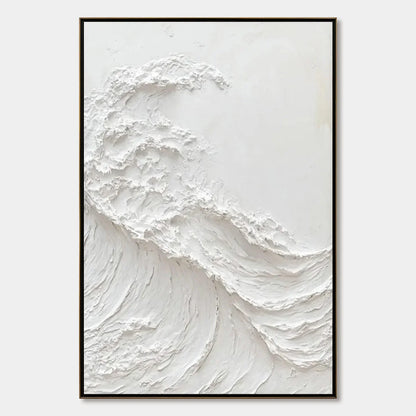 Alabaster Swell impasto painting, hand-painted by UArtShow