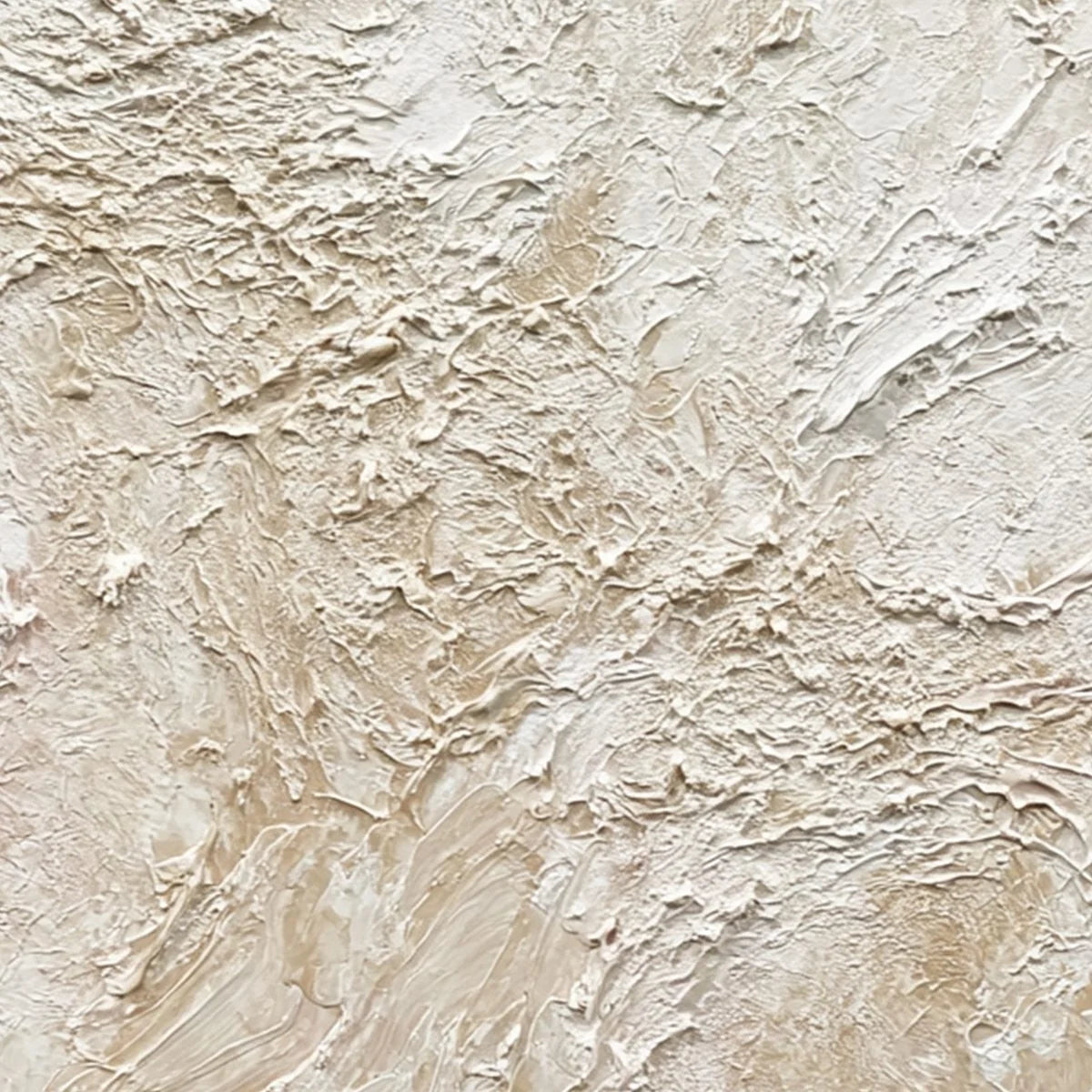 ALABASTER VEIL: Textured Wabi Sabi Minimalist Painting | rectangular format, hand-painted canvas edge